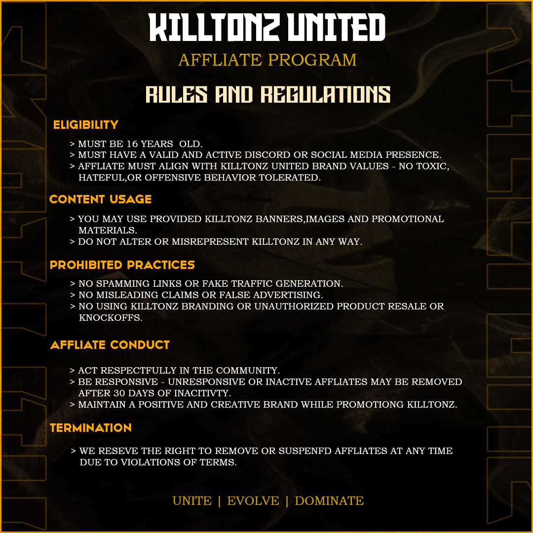 Affiliate Rules
